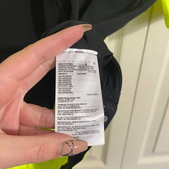 Pearl Izumi Mens NWT Yellow Black Full Zip Short Sleeve Quest Cycling Jersey XS - Picture 8 of 10